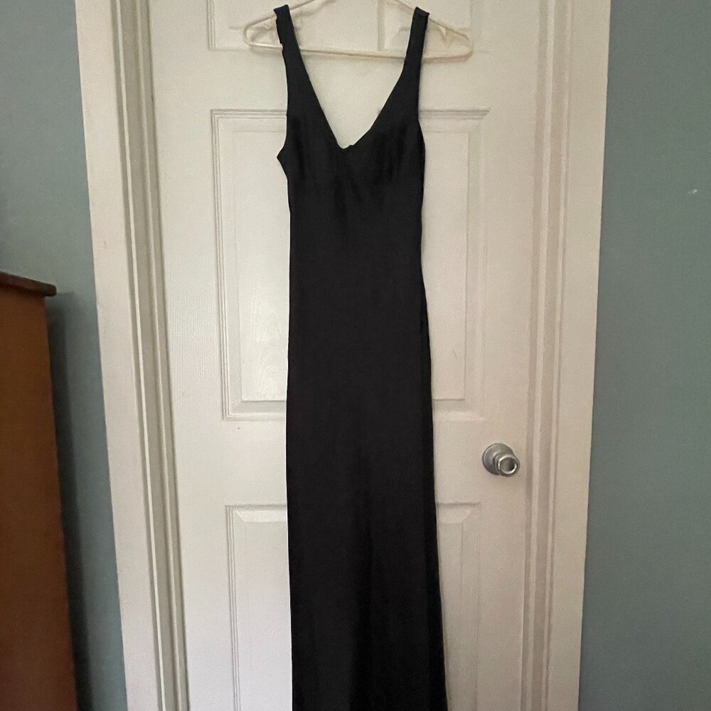 NEW ASOS Design Black Satin Maxi Dress — size US 4